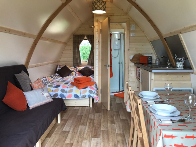 Inside our luxury glamping pods